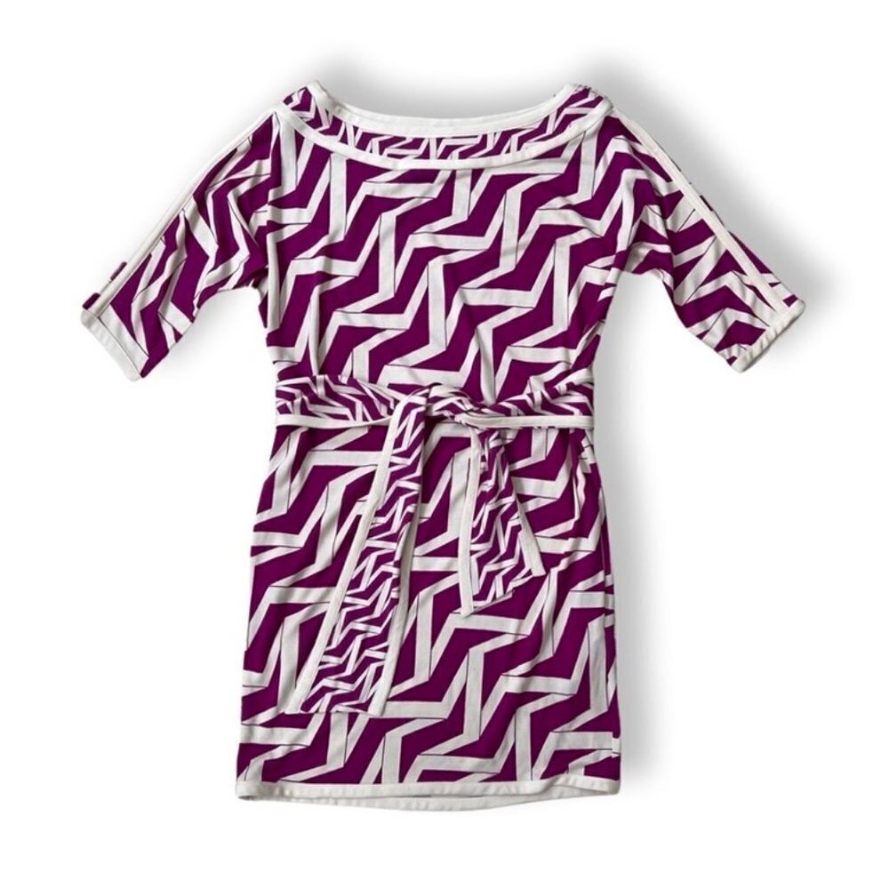 Diane von Furstenberg Purple Retro Print Dress Size 2 / 03